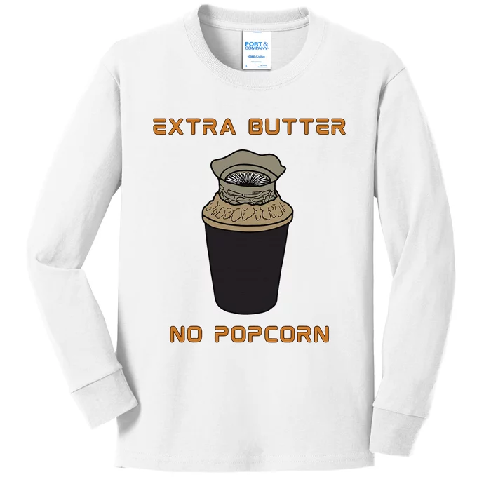 Extra Butter No Popcorn Dune Popcorn Bucket Kids Long Sleeve Shirt