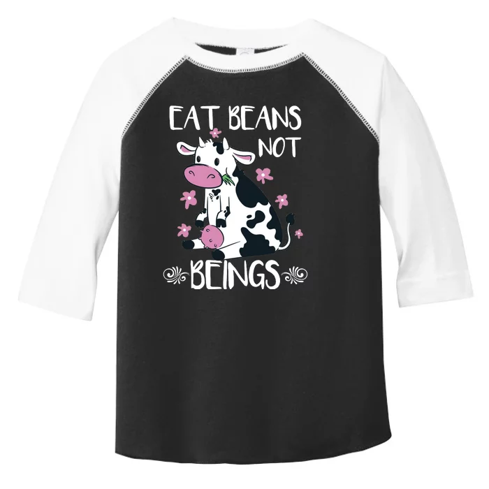 Eat Beans Not Beings Funny Cow Vegan Plant Based Toddler Fine Jersey T-Shirt