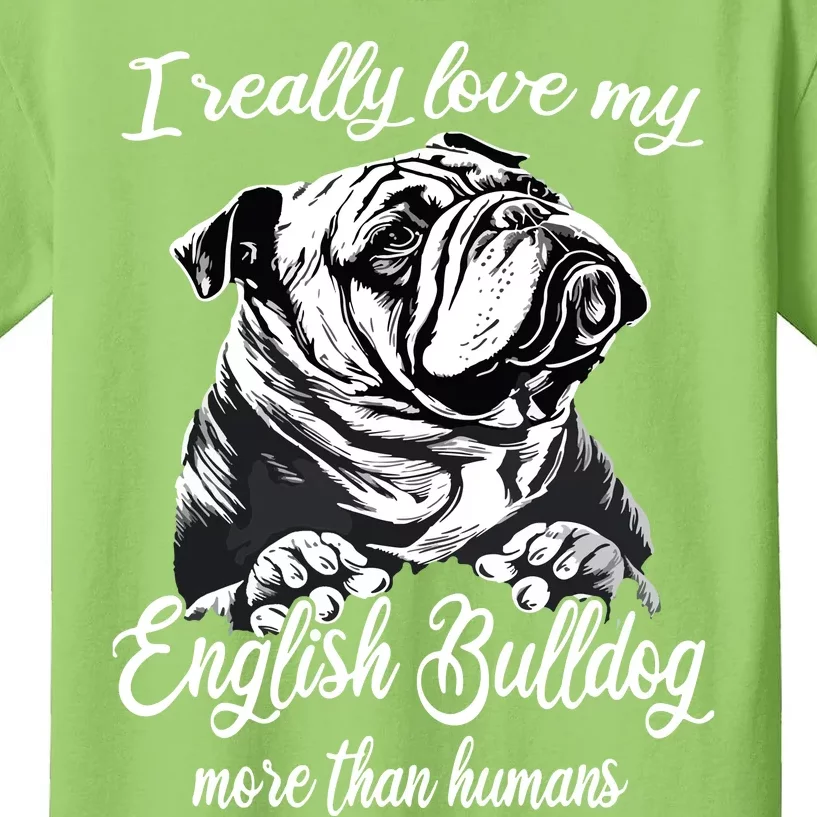 English Bulldog Outfit Love My English Bulldog Kids T-Shirt