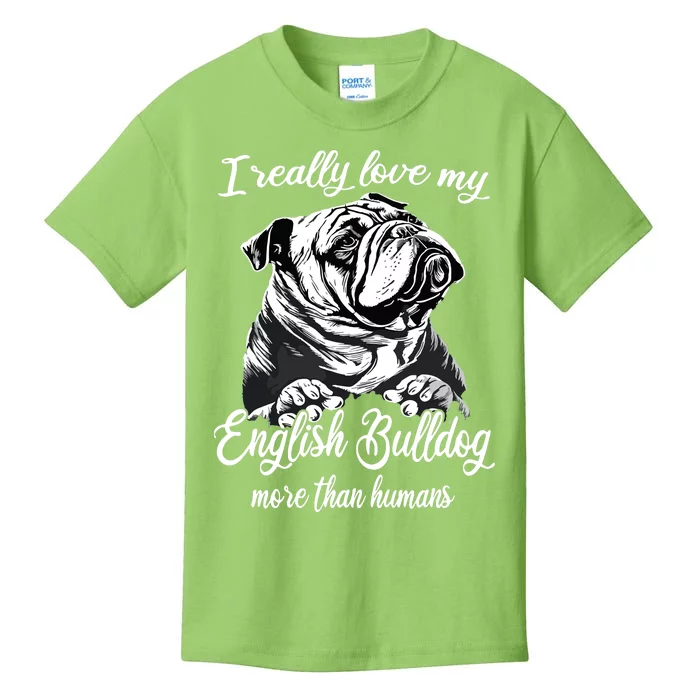 English Bulldog Outfit Love My English Bulldog Kids T-Shirt