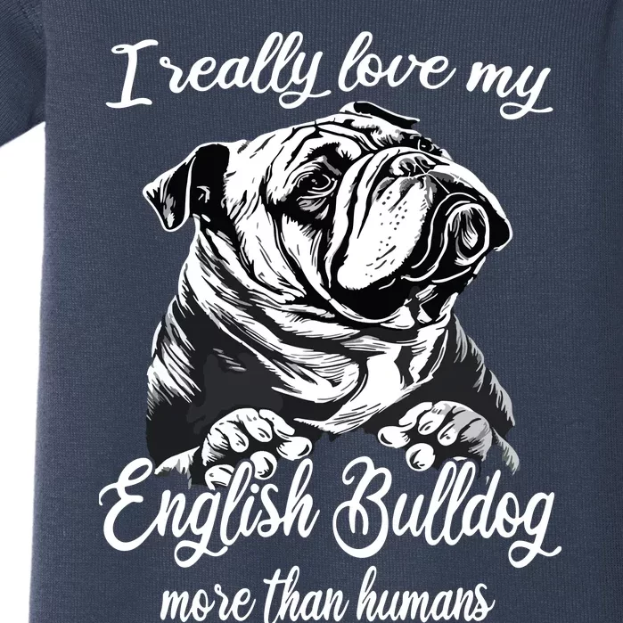 English Bulldog Outfit Love My English Bulldog Baby Bodysuit