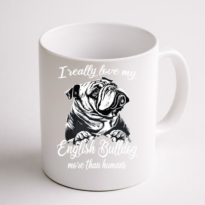 English Bulldog Outfit Love My English Bulldog Front & Back Coffee Mug