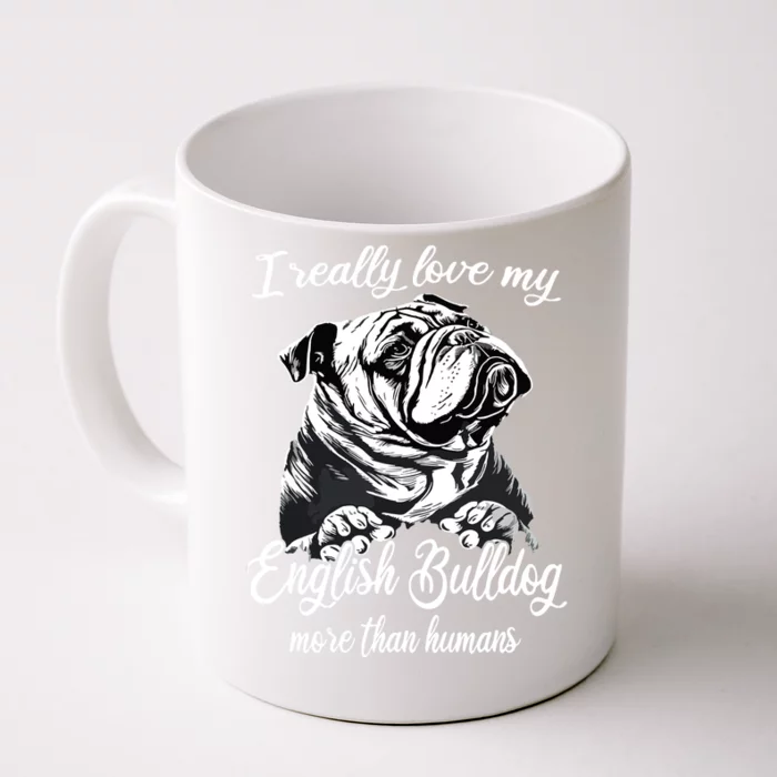 English Bulldog Outfit Love My English Bulldog Front & Back Coffee Mug