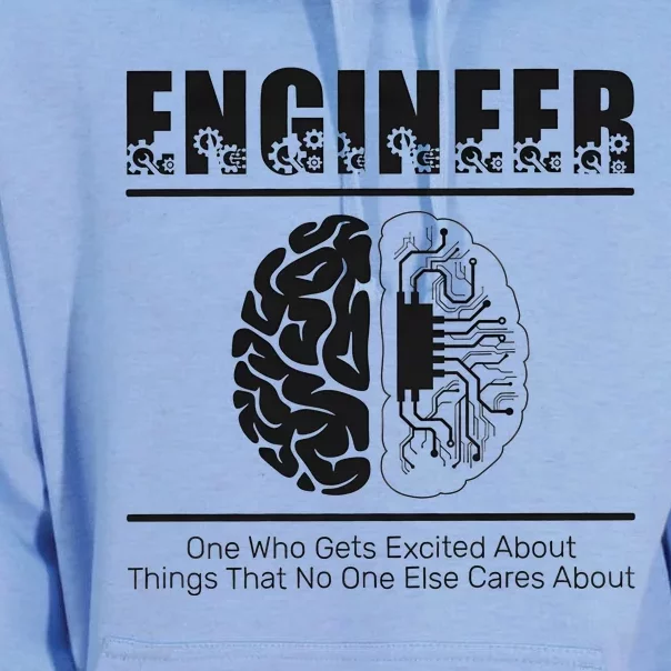 Engineer Brain One Who Get Excited About Things That No One Cares Unisex Surf Hoodie