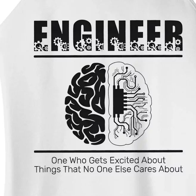 Engineer Brain One Who Get Excited About Things That No One Cares Women’s Perfect Tri Rocker Tank