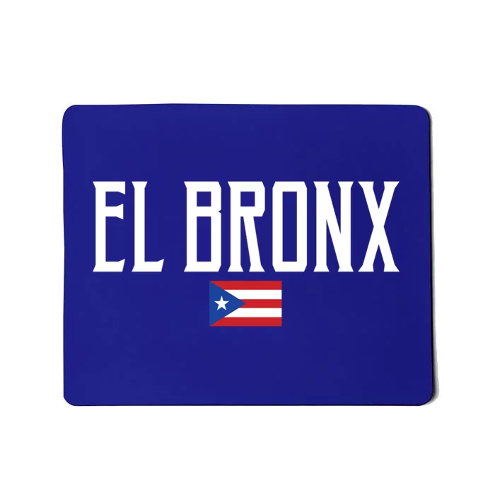 El Bronx Puerto Rico Flag Vintage White Text Gift Mousepad