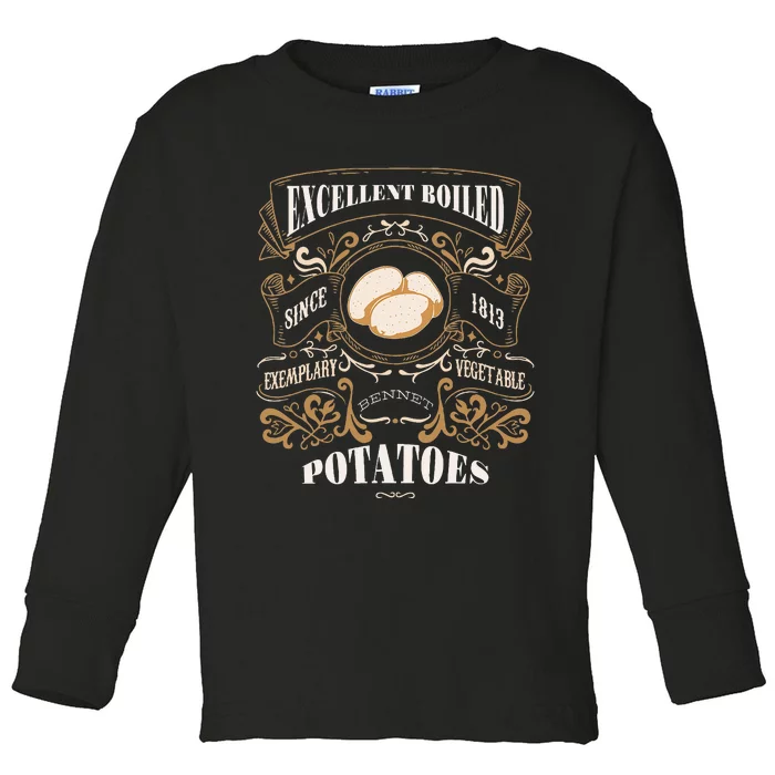 Excellent Boiled Potatoes Pride & Prejudice Jane Austen Toddler Long Sleeve Shirt