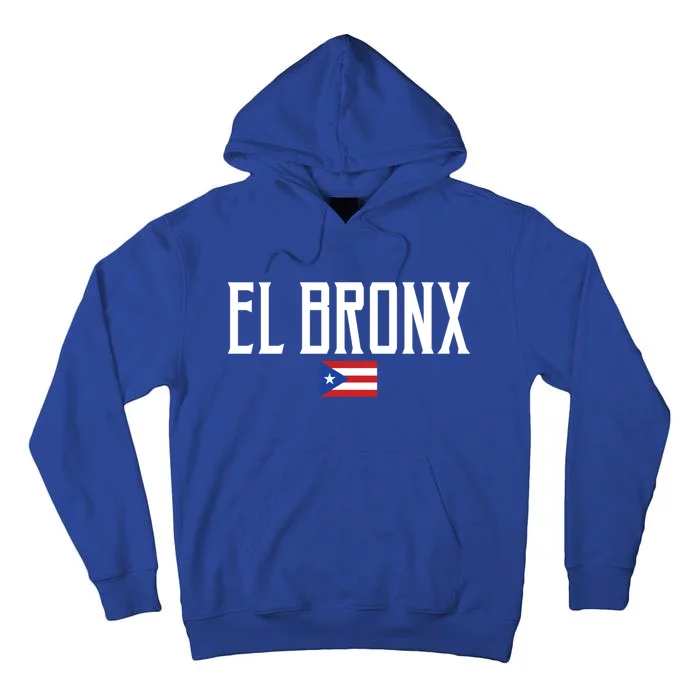 El Bronx Puerto Rico Flag Vintage White Text Gift Tall Hoodie