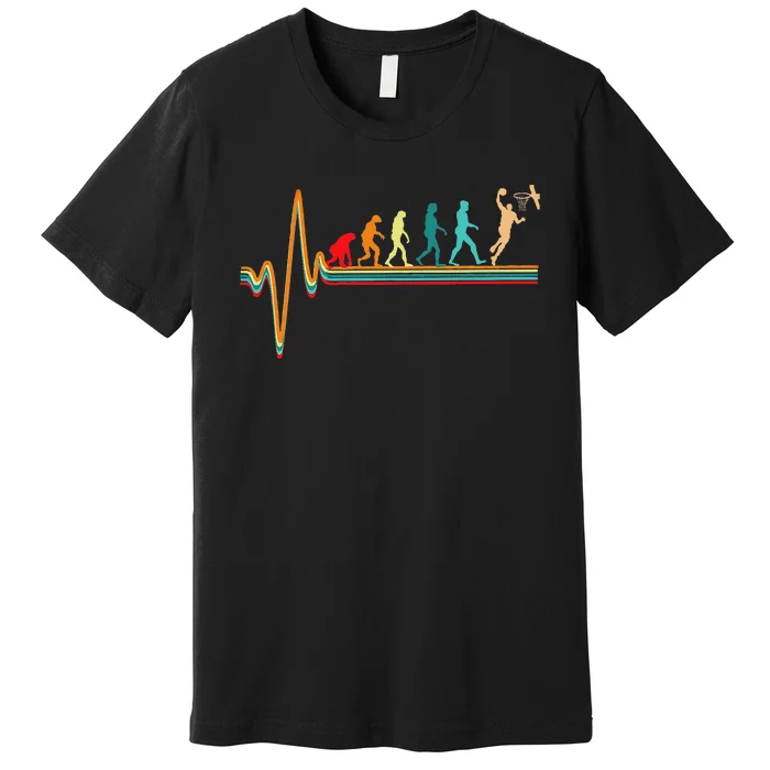 Evolution Basketball Player Ball Game Heartbeat Hoops Premium T-Shirt