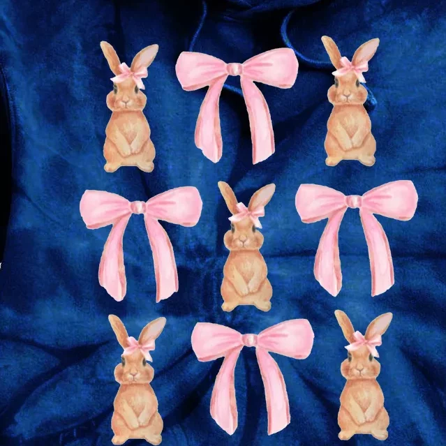 Easter Bunny Pink Bow Tie Dye Hoodie