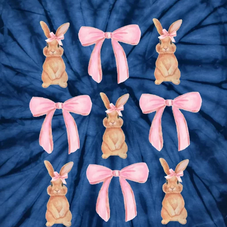 Easter Bunny Pink Bow Tie-Dye T-Shirt