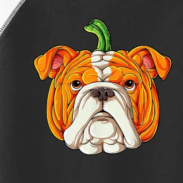 English Bulldog Pumpkin Halloween Funny Thanksgiving Gifts Toddler Fine Jersey T-Shirt