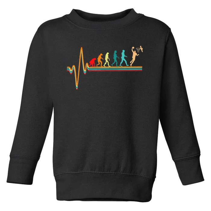 Evolution Basketball Player Ball Game Heartbeat Hoops Toddler Sweatshirt