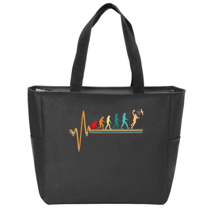 Evolution Basketball Player Ball Game Heartbeat Hoops Zip Tote Bag