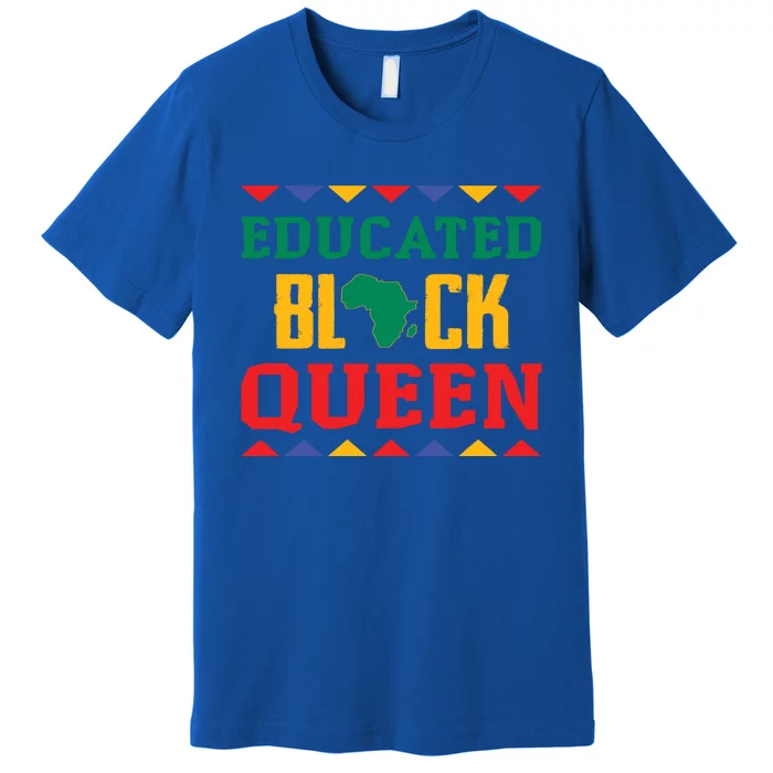 Educated Black Queen Dashiki Wauconda Gift Pride Gift Premium T-Shirt