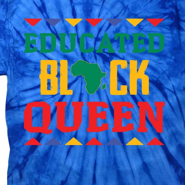 Educated Black Queen Dashiki Wauconda Gift Pride Gift Tie-Dye T-Shirt