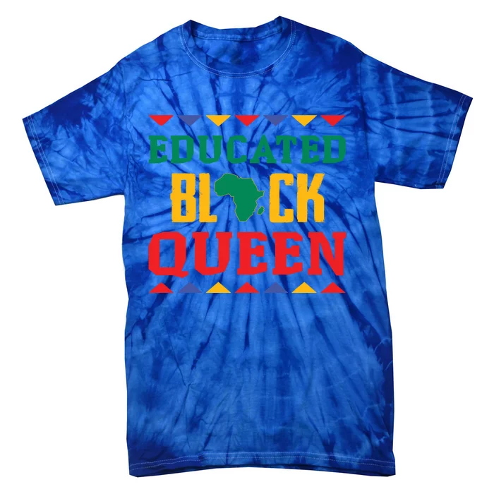 Educated Black Queen Dashiki Wauconda Gift Pride Gift Tie-Dye T-Shirt