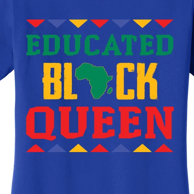 Educated Black Queen Dashiki Wauconda Gift Pride Gift Women's T-Shirt