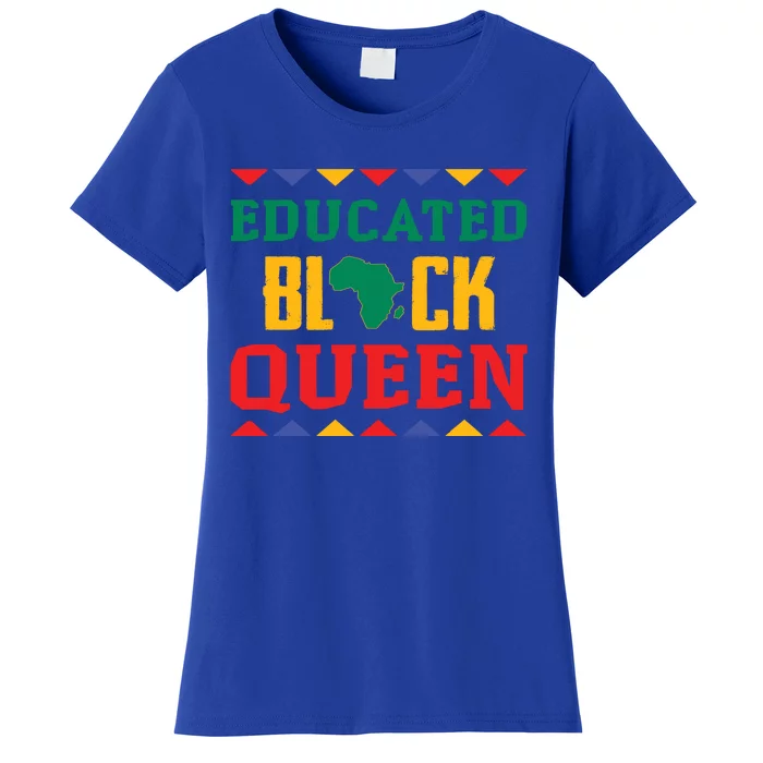 Educated Black Queen Dashiki Wauconda Gift Pride Gift Women's T-Shirt