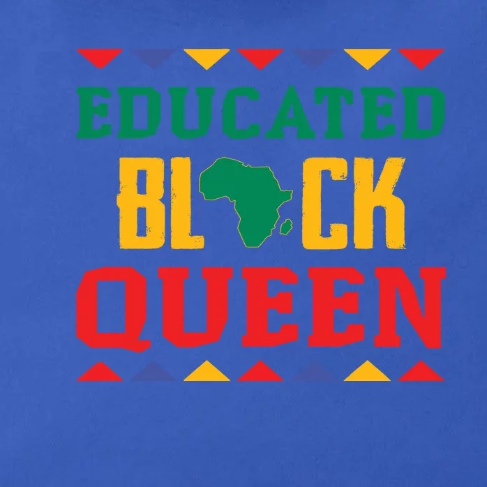 Educated Black Queen Dashiki Wauconda Gift Pride Gift Zip Tote Bag