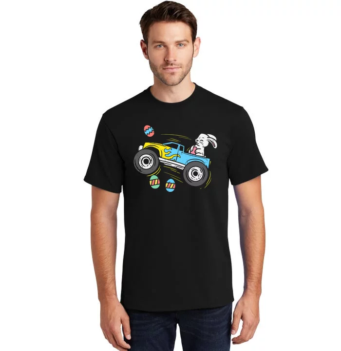 Easter Bunny Riding Monster Truck Cute Boy Tall T-Shirt