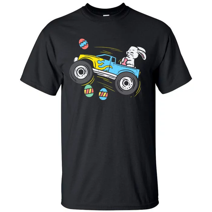 Easter Bunny Riding Monster Truck Cute Boy Tall T-Shirt