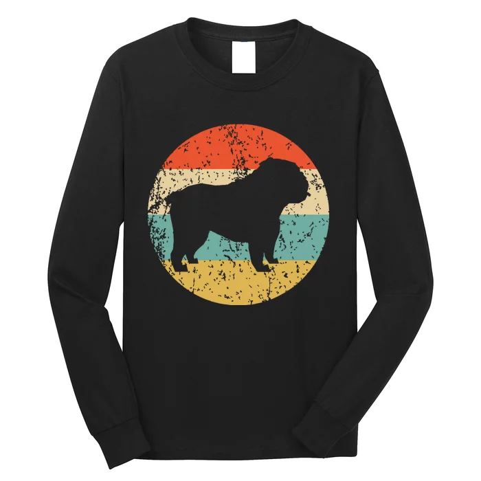 English Bulldog Retro English Bulldog Dog Long Sleeve Shirt