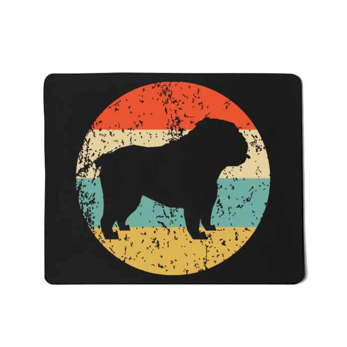 English Bulldog Retro English Bulldog Dog Mousepad