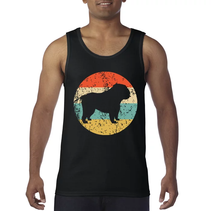 English Bulldog Retro English Bulldog Dog Tank Top