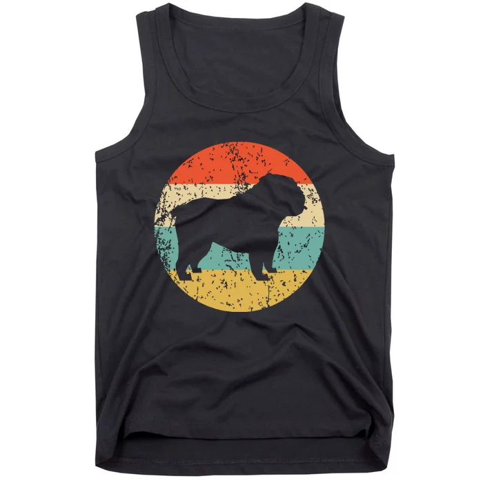 English Bulldog Retro English Bulldog Dog Tank Top