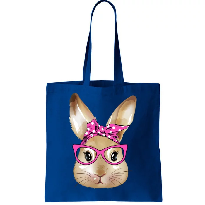 Easter Bunny Rabbit With Glasses Bandana Great Gift Tote Bag