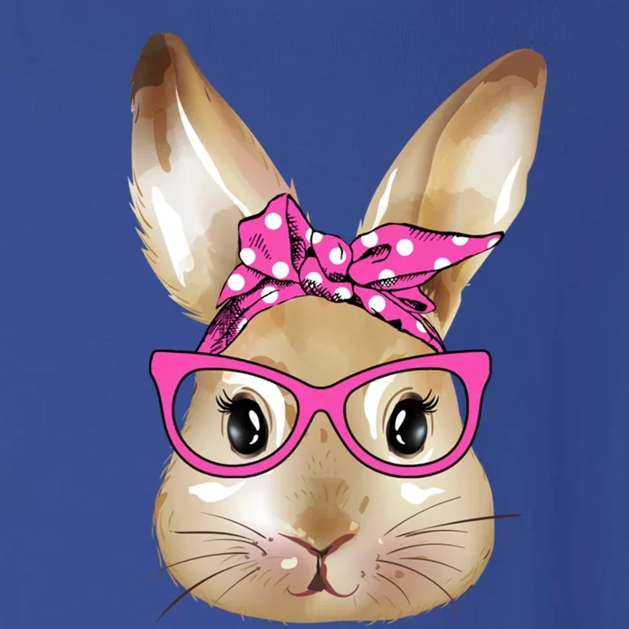 Easter Bunny Rabbit With Glasses Bandana Great Gift Toddler Long Sleeve Shirt