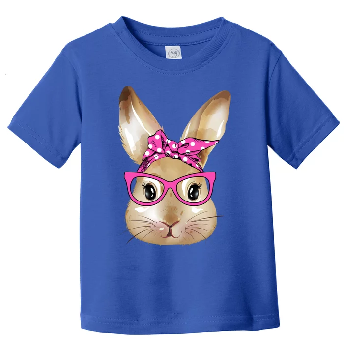 Easter Bunny Rabbit With Glasses Bandana Great Gift Toddler T-Shirt