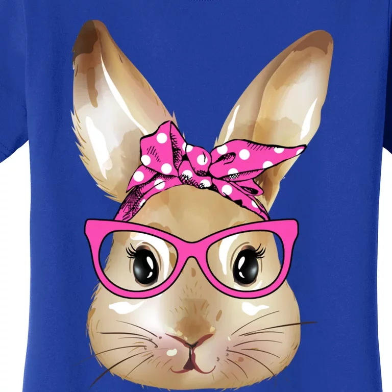 Easter Bunny Rabbit With Glasses Bandana Great Gift Women's T-Shirt