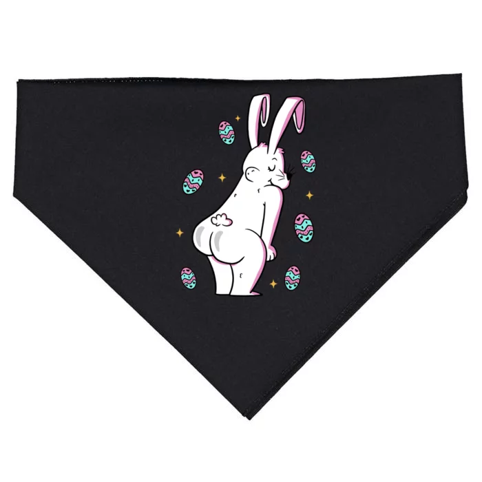 Easter Bunny Rabbit Butt Funny Colorful Eggs USA-Made Doggie Bandana