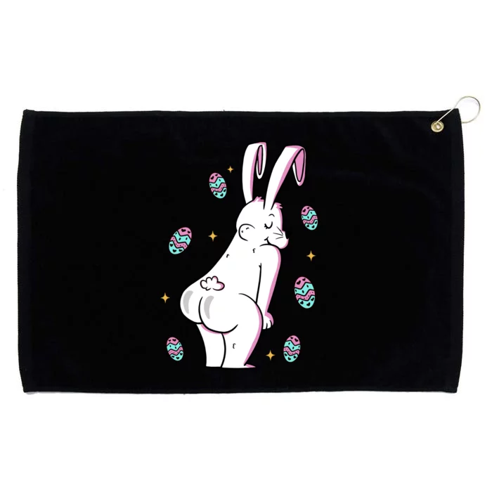 Easter Bunny Rabbit Butt Funny Colorful Eggs Grommeted Golf Towel