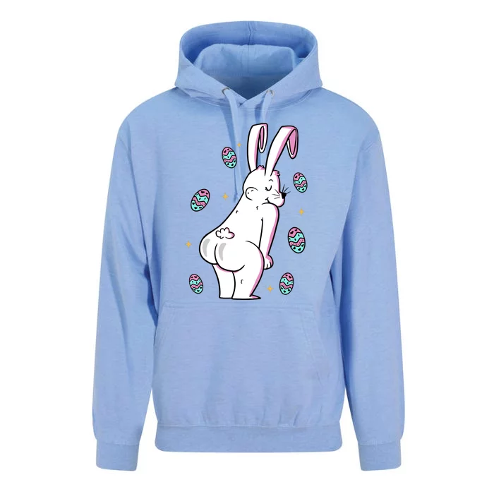 Easter Bunny Rabbit Butt Funny Colorful Eggs Unisex Surf Hoodie