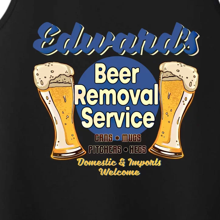 Edward's Beer Removal Service Funny Party Ing Gift Performance Tank