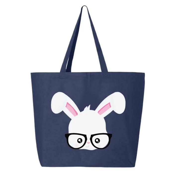 Easter Bunny Rabbit Pink Glasses Funny Nerdy Gift 25L Jumbo Tote