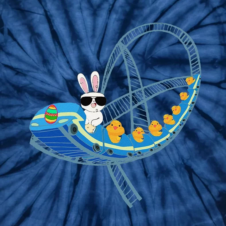 Easter Bunny Rabbit Roller Coaster Theme Park Ride Tie-Dye T-Shirt