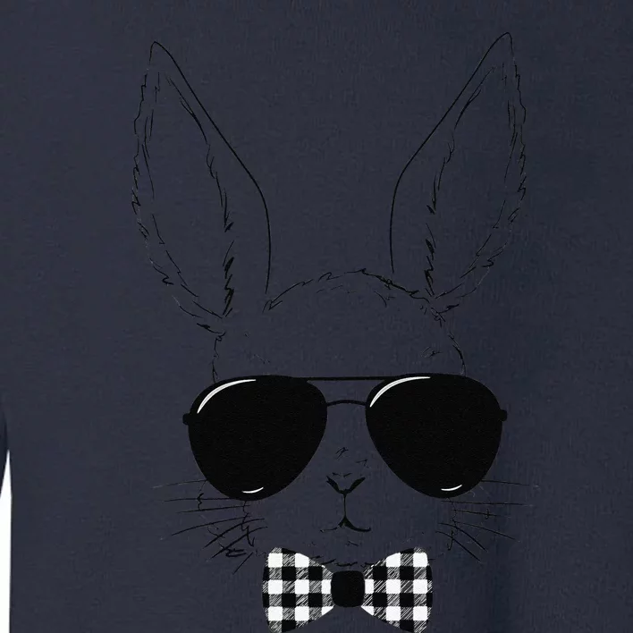 Easter Bunny Rabbit With Glasses Easter Day Toddler Sweatshirt