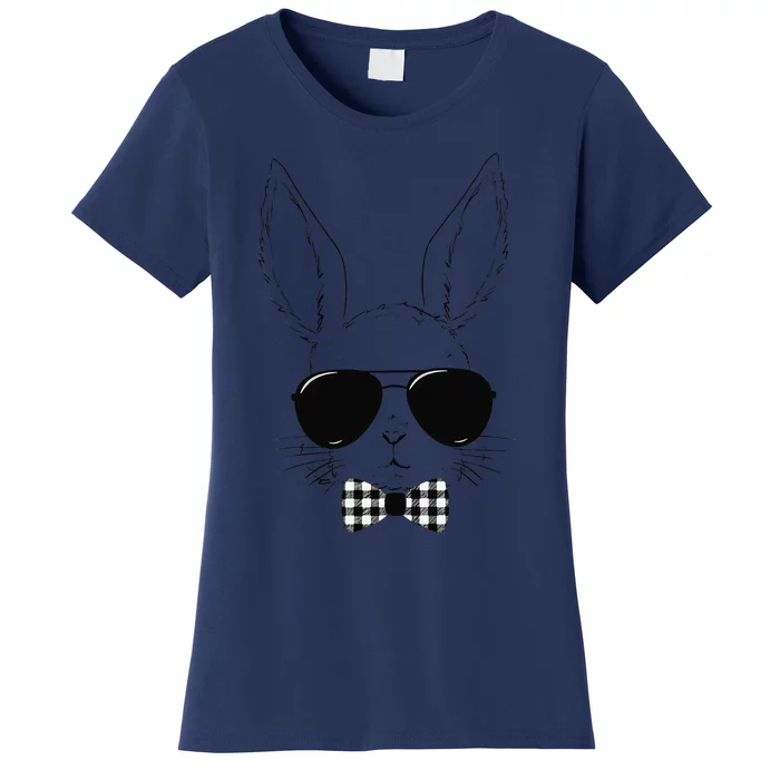 Easter Bunny Rabbit With Glasses Easter Day Women's T-Shirt