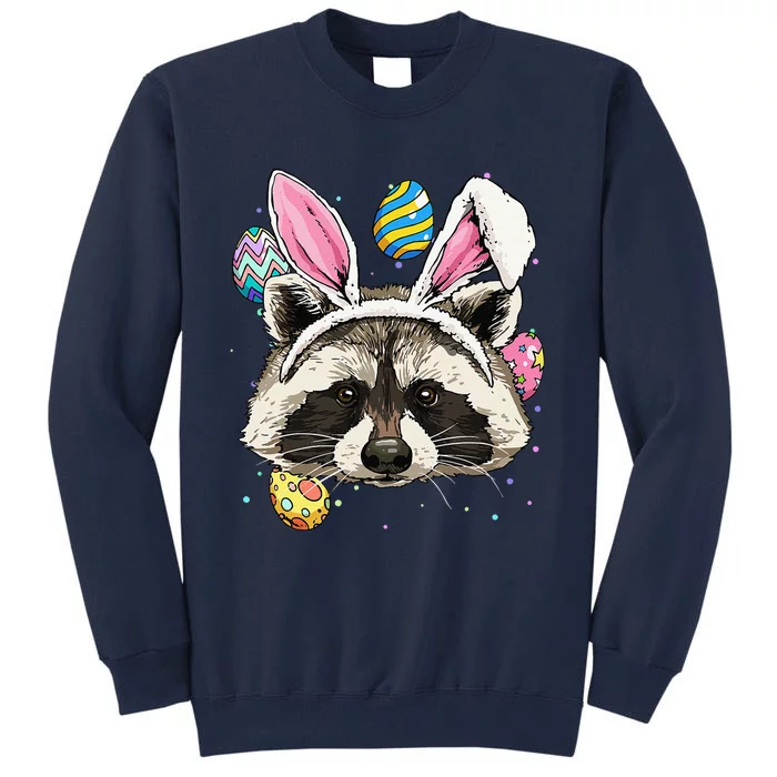 Easter Bunny Raccoon Lover Funny Easter Raccoon Tall Sweatshirt