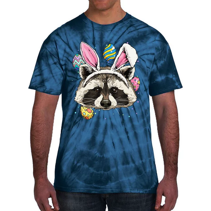 Easter Bunny Raccoon Lover Funny Easter Raccoon Tie-Dye T-Shirt