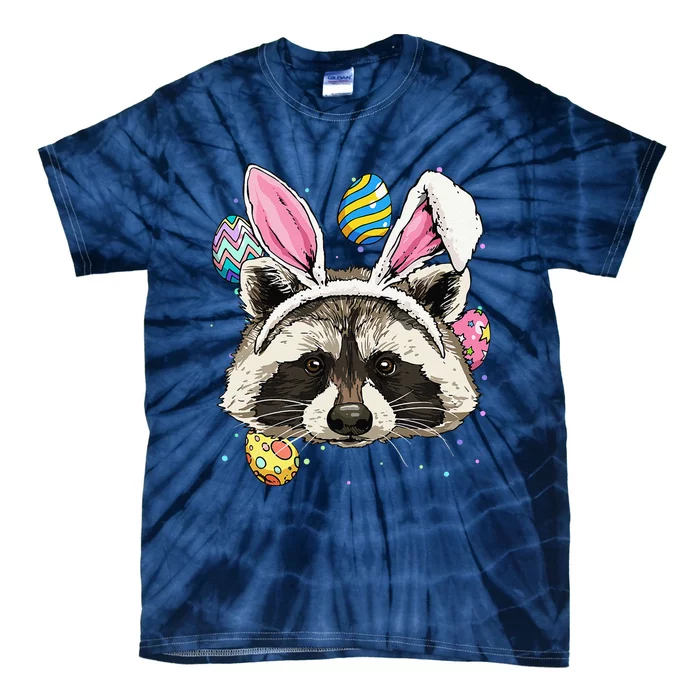 Easter Bunny Raccoon Lover Funny Easter Raccoon Tie-Dye T-Shirt