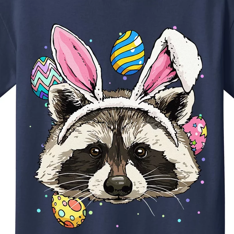 Easter Bunny Raccoon Lover Funny Easter Raccoon Kids T-Shirt