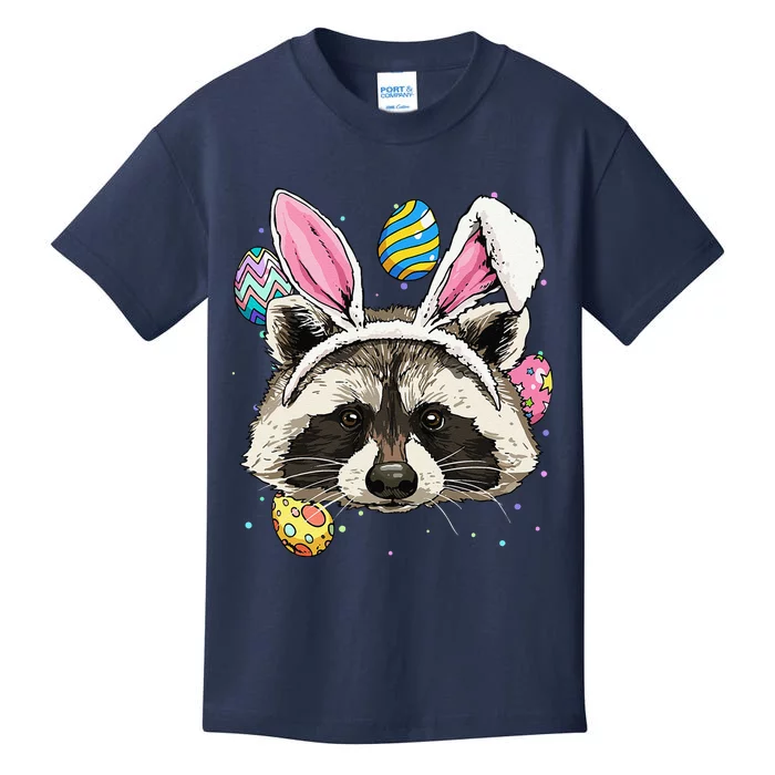 Easter Bunny Raccoon Lover Funny Easter Raccoon Kids T-Shirt