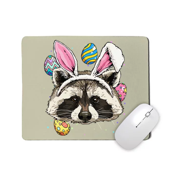 Easter Bunny Raccoon Lover Funny Easter Raccoon Mousepad