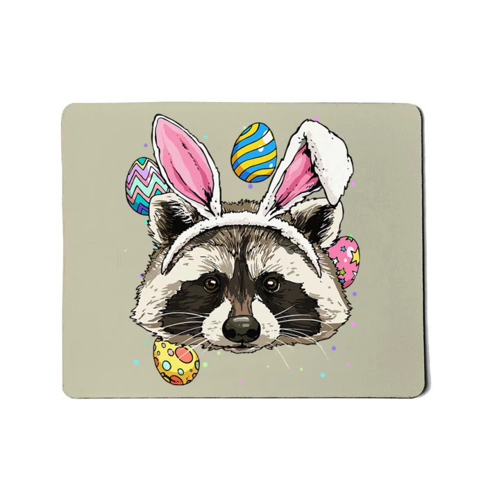 Easter Bunny Raccoon Lover Funny Easter Raccoon Mousepad