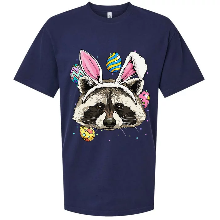 Easter Bunny Raccoon Lover Funny Easter Raccoon Sueded Cloud Jersey T-Shirt